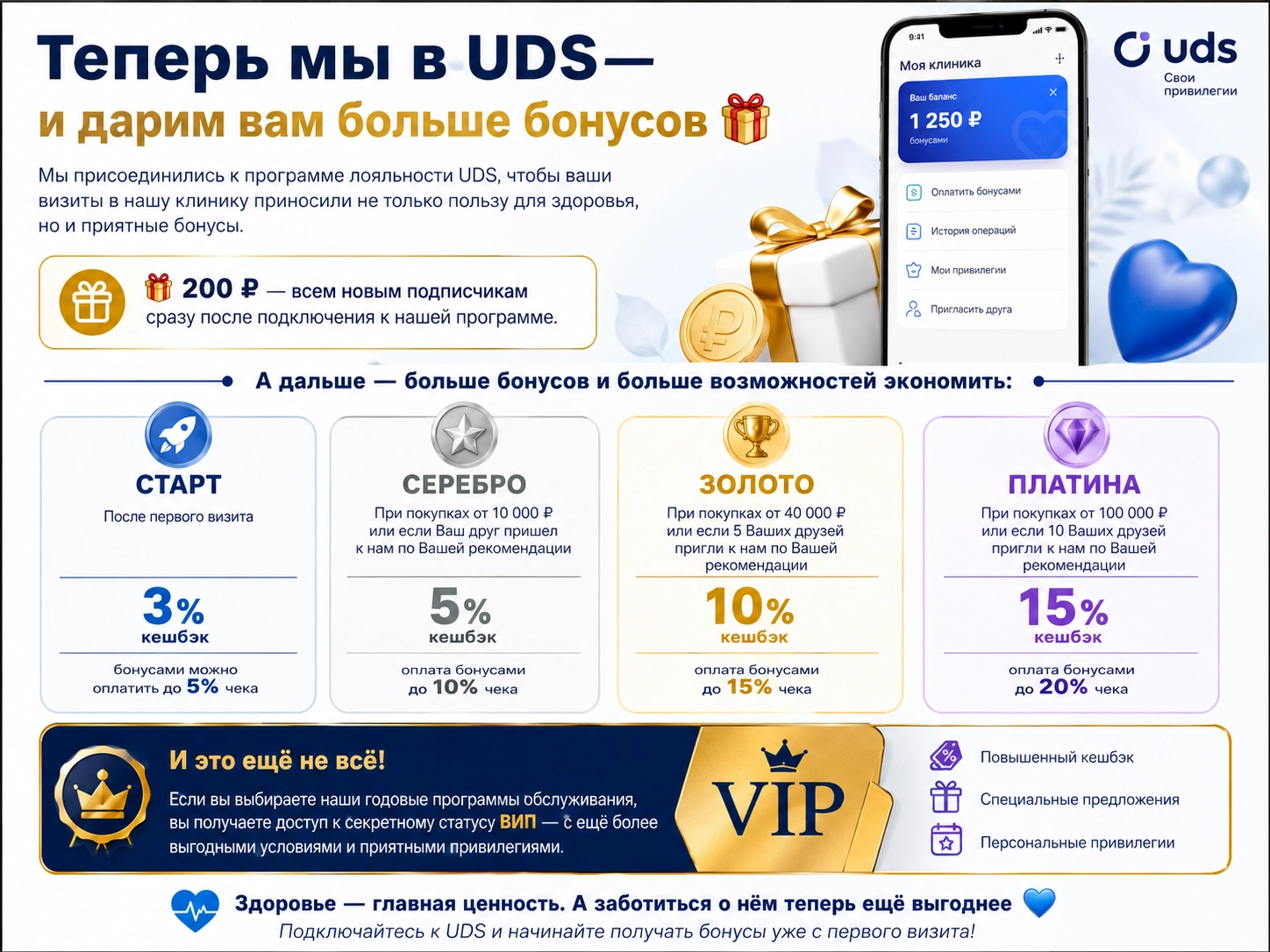 Новая программа лояльности ЦМД - получайте бонусы с UDS!
